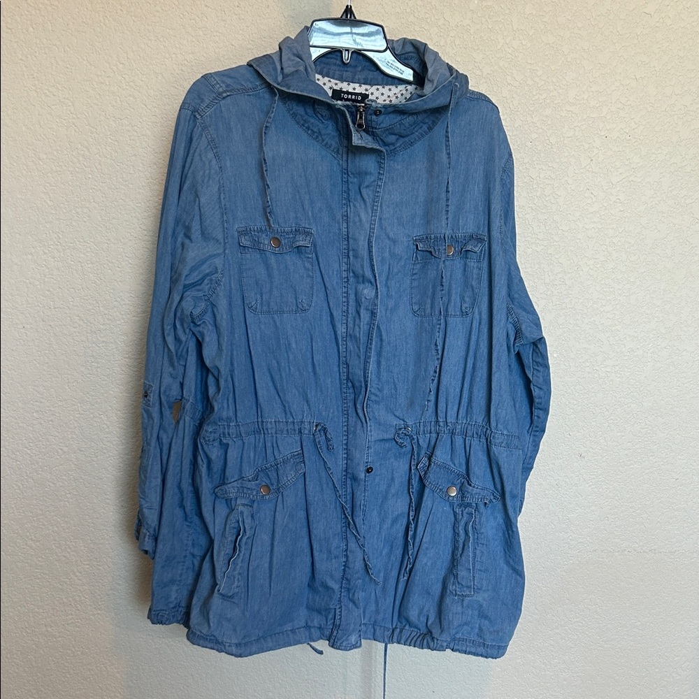 Torrid Denim Jacket with Star Pattern